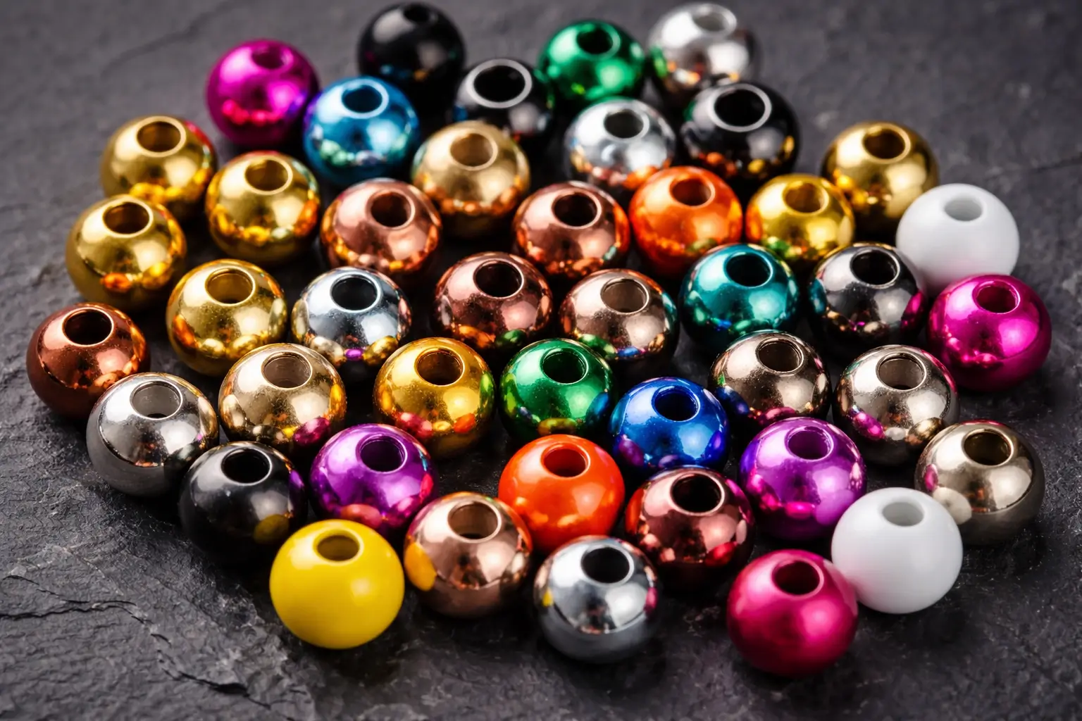 Tungsten bead selection for nymphs