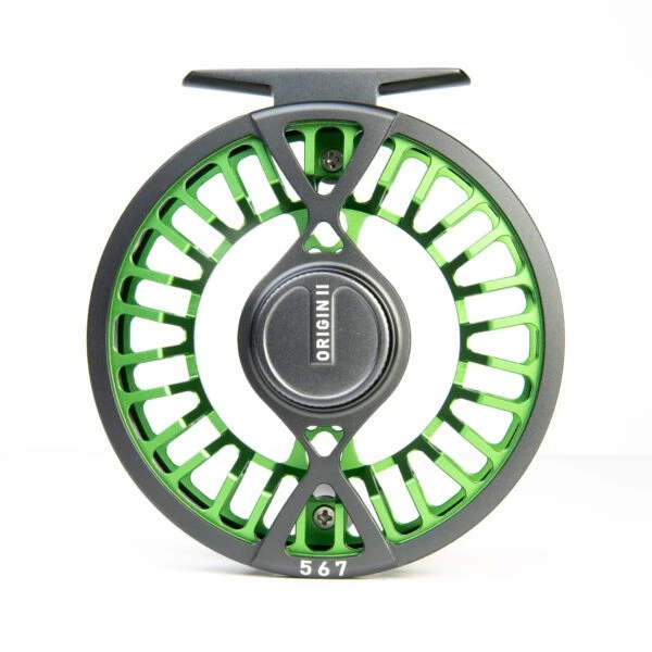 ORIGIN II reel green envy rear view